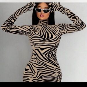 3 for $18 SALE Zebra Print Long Sleeve Dress